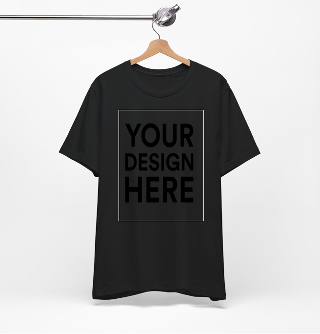 Black Create Your Signature Style with Our Custom T-Shirt Design Service!