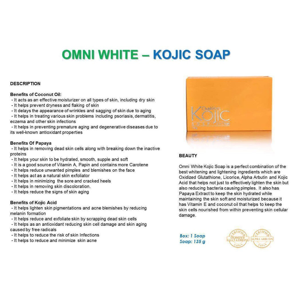 Omni White Kojic Soap 135 grams