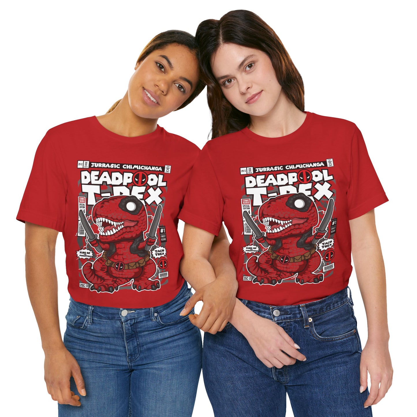 Deadpool T-Rex T-shirt  Unisex