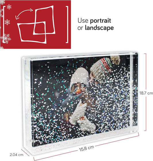 Water Photo Frame  4x6 Snow