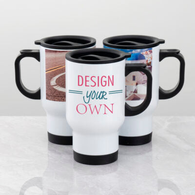 Customizable Insulated Travel Mug with Handle – 14 oz Stainless Steel Coffee Tumbler